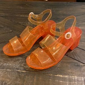 Jelly sandals orange